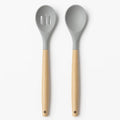 Set d’Ustensiles 2 Pièces en Silicone & Bois | Cuisine