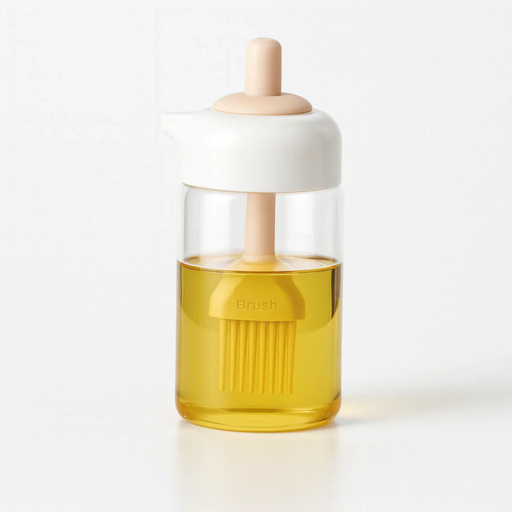 Bocal en Verre avec Brosse | Usage Cuisine