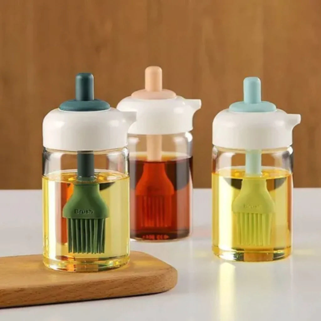 Bocal en Verre avec Brosse | Usage Cuisine