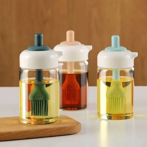 Bocal en Verre avec Brosse | Usage Cuisine